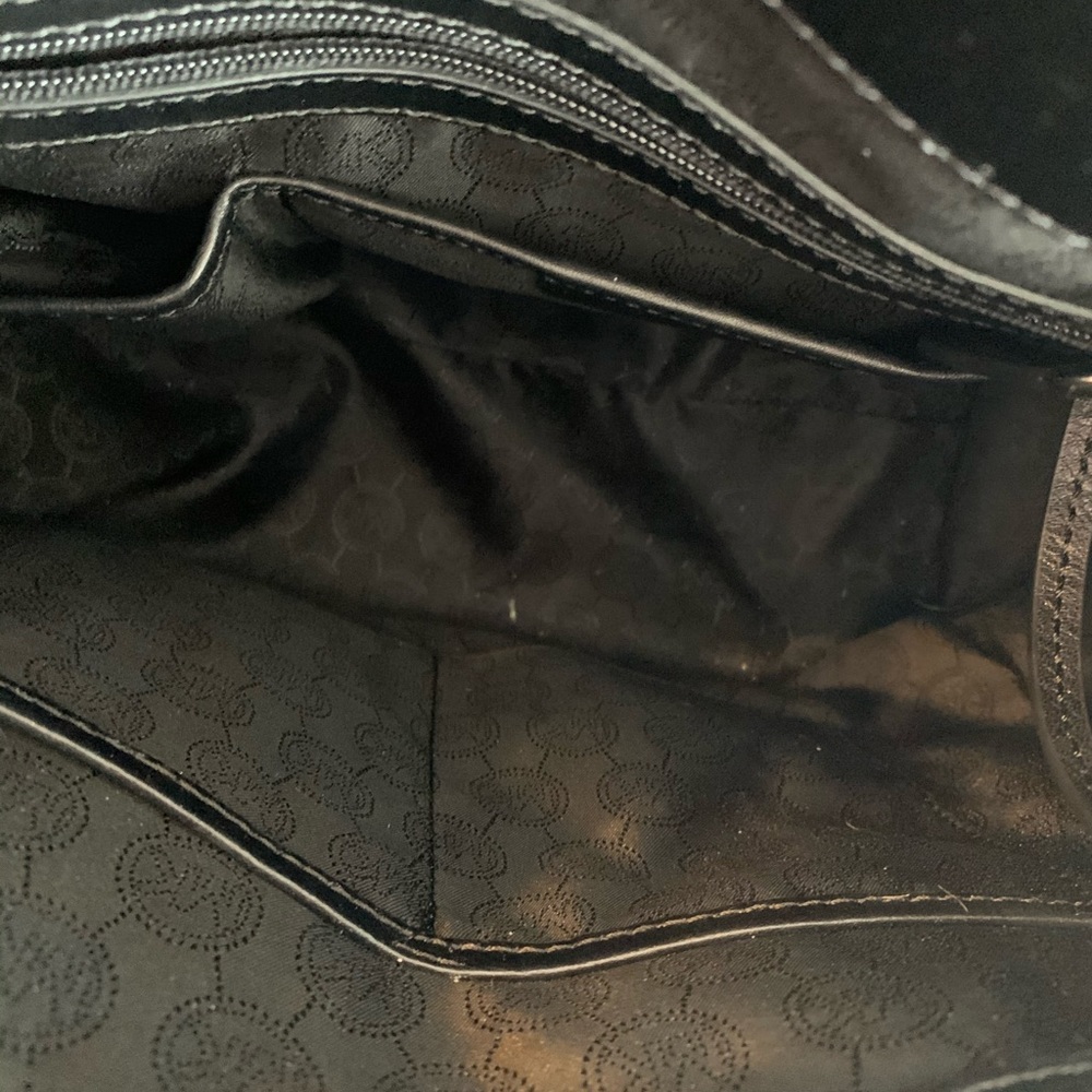 COPY - Michael Kors Large Hamilton MK Logo Tote Bag Purse Black 🖤🖤🖤 Silver Hard… - Picture 10 of 16